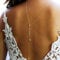 Atentuyi Braut-Rücken-Halskette, Silver-Perlen-Anhänger, Perlen-Hintergrund, lange Y-Halskette, Hochzeit, Lariat-Halskette, Bikini-Körperkette, Boho-Körperschmuck für Frauen und Mädchen