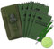 Eaasty 11 Pcs Waterproof Notebook Tactical 3 x 5 Inch Pocket Notebook with Metal Weatherproof Pen and Fabric Cover for Outdoor Activities Recording (Army Green)
