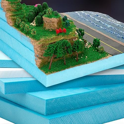 Pannello in schiuma, 30 x 10 x 5 cm, per modellismo, costruzioni, fai da te, artigianato, decorazione per diorama, base montagna