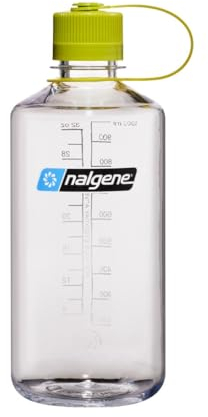 Nalgene Sustain Tritan BPA-Free Water Bottle Made with Material Derived from 50% Plastic Waste, 16 OZ, Narrow Mouth, Clear