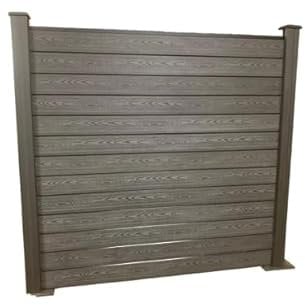 WL Composites Versatile Composite Fence Panels for Garden and Driveways- Various Heights and Colours (4ft, 5ft, 6ft), Fence Post and Panels for Garden (One Post) (4ft, Ash Grey)