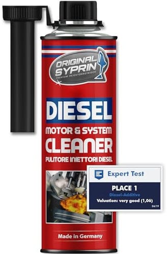 SYPRIN Pulitore Iniettori Diesel, ottimizza e pulisce iniettori, ugelli di iniezione, filtri antiparticolato Diesel, Dpf - additivo 1x500ml