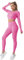 Jamron Donna Inverno Spesso 2 Pezzi Set di Abbigliamento Yoga Crop Top + Leggings Tuta da Ginnastica Fucsia SN079110 S