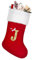 NIBESSER Weihnachtsstrümpfe mit Initialen Rot Klassische Flanell Nikolausstrumpf Buchstabe Christmas Stocking 38 cm Hängende Ornamente Weihnachtssocken Kamin Nikolausstiefel mit Letter J