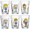 Ritzenhoff & Breker Juego de 6 vasos infantiles de 205 ml, con diseño de astronauta, trabajador de la construcción, bombero, astronauta, veterinario, mecánico, apto para lavavajillas