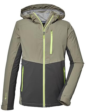 killtec Uomo La giacca funzionale è impermeabile/giacca da esterno con cappuccio KOS 27 MN JCKT, sage, M, 41315-000