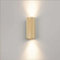 Lightbox LED Wandlampe mit Up/Down Light - in Matt Goldfarben - inkl. wechselbaren LEDs - glamouröse Wandleuchte - 16 x 7 cm -GU10-345 lm - 3000 K - für den Flur - aus Aluminium