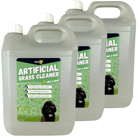 FRESH 365 Lime and Mint Artificial Grass Cleaner 5 Litres - Dog Safe, Pet Disinfectant, Urine and Waste Cleaner, Turf & Lawn Deodoriser (4)