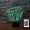 FLRXHK - 3D-Akkordeon-Tischlampe mit Fernbedienung, 16 optische Farben, USB, LED, Nachtlicht, für Kinderzimmer, Dekoration