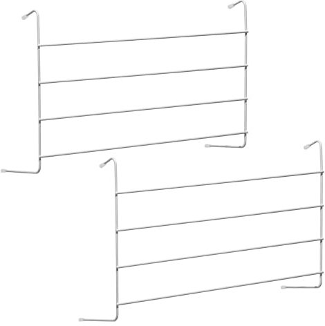 Flatro 4 Tier Radiator Clothes Drying Rack - Space Saving Towel Hanging Rail - Indoor Clothes Airer (Pack of 2)