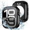 Kamita 2 en 1 Coque Étanche Compatible avec Apple Watch 10 42mm, PC Bumper Case avec Protecteur d'écran en Verre Trempé, 360° Couverture Complète Étui de Protection Imperméable pour iWatch10 (Noir)