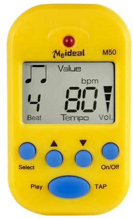 Biniveil Metronomo elettronico portatile | Metronomi LCD Volume regolabile ad alta precisione Pianoforte Metronomo Meccanico Metronomo Tuner con 10 Suoni Beat per Altri Strumenti Tamburi Violino