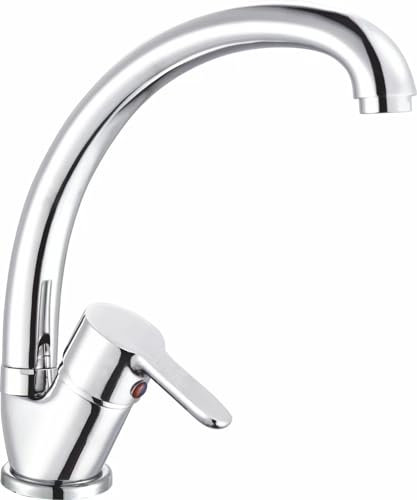 Grifo De Cocina Monomando PORTO - Latón Diseño Cromado, Cartucho Ø35, Aireador Antical M24x1, Cumple Norma EN-1982 - Elegancia y Ahorro de Agua