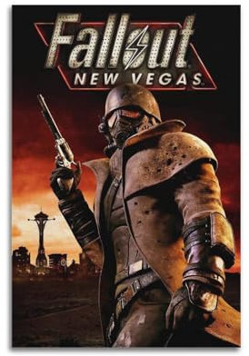 RUINOSAU Poster su tela di Fallout New Vegas, decorazione artistica da parete per camera da letto e soggiorno, decorazione da parete moderna per la casa, idea regalo, 30 x 45 cm, senza cornice