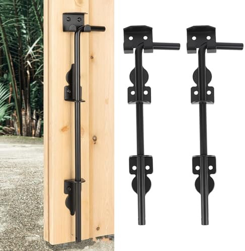 Jiawu 12 Zoll Schweres Rohrschraubenschrauben -Gate -Tropfenstange, Hochleistungs -Tropfen -Stangen -Gate -Lack für Holzzäune Metalltore Doppeltüren, Gate Stopper -Hardware Zum Halten