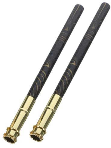 SEWACC 2 Stücke Bleistift Verlängerung Bleistift Extender Stifte Extensions Hülse Metall Schwarz
