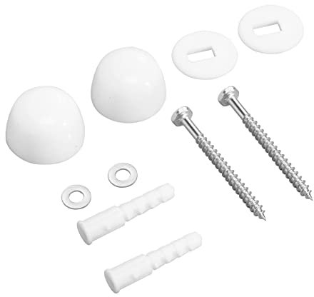 NUOBESTY Toilettenbefestigungsbolzen 2 Stück Aus Stahl Mit Dekor Schraubenabdeckung Für Wc Befestigung Badezimmerzubehör