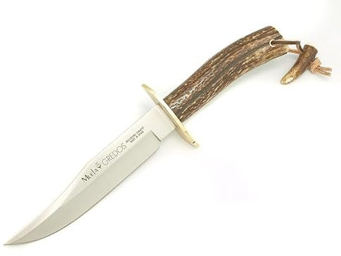 LO TRINCO YO Muela Cuchillo de caza GRED-16 con hoja de acero inoxidable MoVa de 16 cm y empuñadura de madera de olivo para Caza, Pesca, Supervivencia y Bushcraft