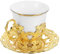 PRETYZOOM 1 Ensemble Tasse de café petites tasses à expresso tasses à cappuccino italien tasses à expresso avec soucoupe tasse expresso alliage d'aluminium Golden