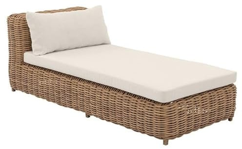 OUTLIV. Versailles Sonnenliege, 90x202x76cm, mit Kissen, Natur/Cream