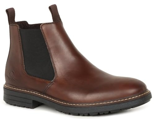 Rieker Parker Mens Chelsea Boots 8 Nougat