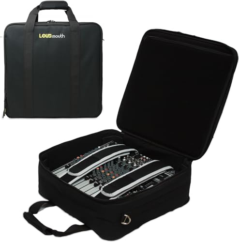 Loudmouth Reise-Audio-Mixer-Tasche, robust, gepolstert, DJ-Musiker-Gigbag, 39,4 x 39,4 x 17,1 cm