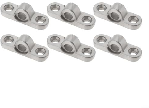 Fauhapyway Lot de 6 œillets de fixation murale en acier inoxydable pour auvent de caravane, camping-car, tente