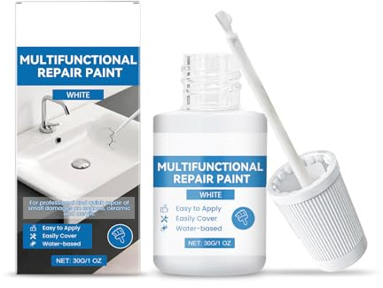 Revêtement anti-rayures liquide pour salle de bain - Revêtement imperméable pour baignoires, éviers, carreaux - Séchage rapide - Peinture blanche pour carrelage et céramique