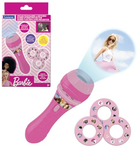 LEXIBOOK, Barbie Story Projector, LTC050BBLXB | 3 story discs, 24 images, Torch light, Create your own stories