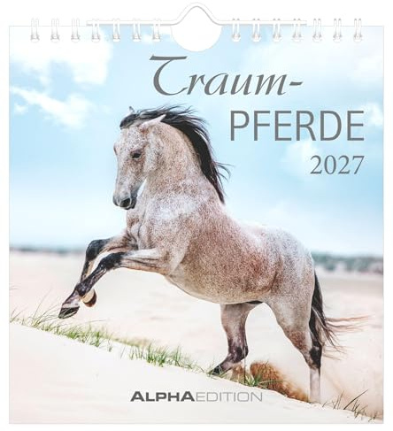 Traumpferde 2027: Postkartenkalender 16x17 cm mit 12 Pferdemotiven, Tisch- und Wandkalender, 12 Postkarten zum Heraustrennen | Postkartenkalender 16x17 cm mit 12 Pferdemotiven, Tisch- und Wandkalender, 12 Postkarten zum Heraustrennen