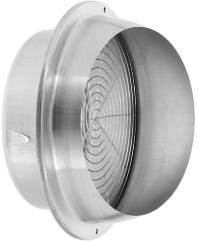 PACKOVE Edelstahl Abgasauslassabdeckung Außenabdeckung für Abluftöffnung Silber Kugelförmig 160mm für Dunstabzugshauben Auslass und Außenwand Kontinuierlicher Luftstrom