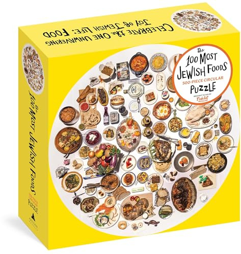 The 100 Most Jewish Foods: 500-Piece Circular Puzzle (Artisan Puzzle)