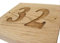 NATURAL OAK WOODEN SQUARE HOUSE DOOR NUMBER 6 x 6 DEEPLY ENGRAVED NATURAL WOOD SURFACE SIGN PLAQUE HOUSE WARMING GIFT