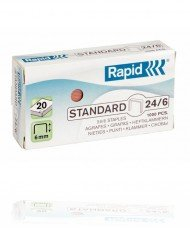 Rapid Heftklammern 24 6mm Standard verkupfert 1000 Stück