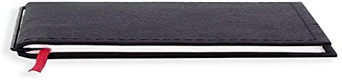 X17-A6 Notizbuch/Personal Organizer | 7mm dünn | schwarz, vegan! Deutsches Zellulose-Material. Nachfüllbar. Notizheft (blanko) mit Doppeltasche, Made in Germany.
