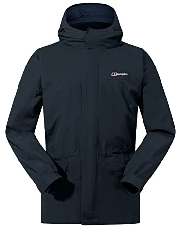 Berghaus Cornice Jacket Interactive Giacca Impermeabile, Uomo, Black, L