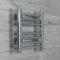 companyblue 300mm wide x 400mm high Heated Towel Rail Straight Flat Chrome Bathroom Warmer Radiator Rack Central Heating