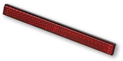 ShinYo Rückstrahler 123 x 12,5 mm selbstklebend, Unisex, Multipurpose, Ganzjährig, Kunststoff, rot