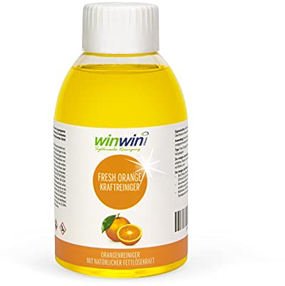 winwinCLEAN® fresh Orange Orangenreiniger Konzentrat [65% Reine Orangenterpene] Kraftvoller Orangenölreiniger Ökologisch | Hochergiebiger Orangen Reiniger mit Frischeduft | 250ML