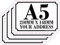 Personalised Printed Wheelie Bin Number Stickers with number and road Name - A6 Vinyl Waste Container Decals - set of 4 (A5)