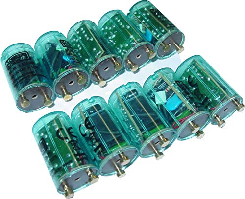 10 Stück Schnellstarter, Sofortstarter für Neonröhren, elektronisch, 4-125Watt