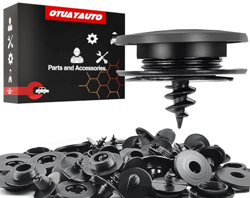 OTUAYAUTO Universal Fussmatten Halter Befestigungen Clips Rund Druckknopf, 20 Stück