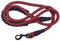 MayPaw Heavy Duty Rope Dog Lead, 3/4/5/6/7/8/10/12/15 FT Nylon Pet Training Leash, Soft Padded Handle Thick Lead for Large Medium Dogs (1/2 * 6', Red Black)
