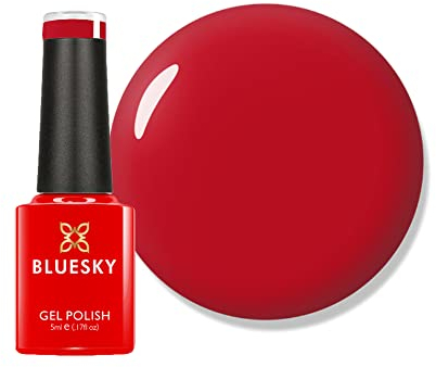 Bluesky Gel Nail Polish, Pillar Box Red - D160, Red, Long Lasting, Chip Resistant, 5ml (Requires Drying Under UV LED Lamp)