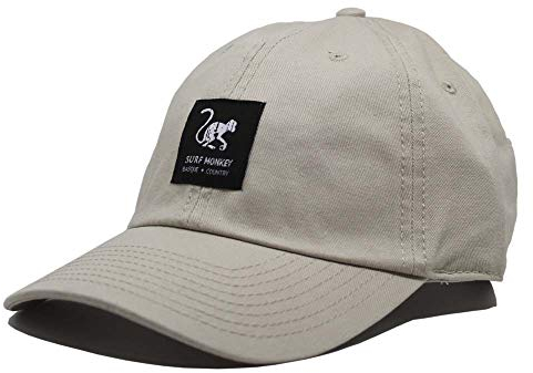 DRESSED IN MUSIC PLAY WITH ME Baseballmütze Classic Surf Monkey® - Dad Cap aus Twill ohne Rahmen, Hellbeige, One size