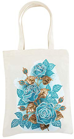 snowvirtuos DIY Diamond Painting Tragetasche Teilbohr-Kreuzstich Mosaik Handtasche Wiederverwendbar umweltfreundlich Einkaufstaschen Faltbare Einkaufstasche Tasche Organizer Geschenk(08)