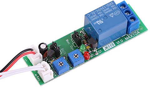 Marvellous Timer Modul, Timer-Schaltermodul DC 5V 12V 24V Einstellbarer Zyklus Timer Verzögerungs Ein/Aus Schalter Relais Zykluszeiten Switch Module (12V 0-24h)