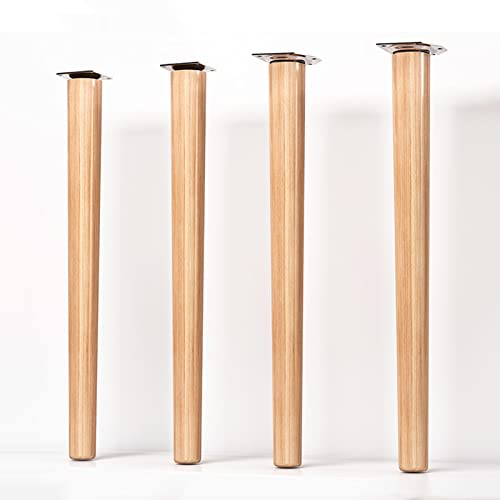 limiao123 Patas Mesa Madera,Patas Muebles Haya Patas Repuesto Gabinetes Centro Cónicas para Mesa Armario Banco Estantería Mueble TV 4 Pcs (70cm(27.5in))