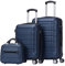 Juego o Set de 3 Maletas de Viaje Oferta- 4 Ruedas Dobles giratorias- Neceser - Maleta de Cabina - Equipaje de Mano- Cerradura TSA- Ligeras- ABS- Ryanair - Resistentes- Ligeras- Asa telescópica