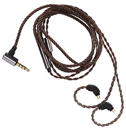 Cable de Auriculares, Cable de Actualización de Auriculares Duradero, Cable de Auriculares de Larga Duración con Micrófono, Cable de Repuesto para Auriculares de 2 Pines de 0,78